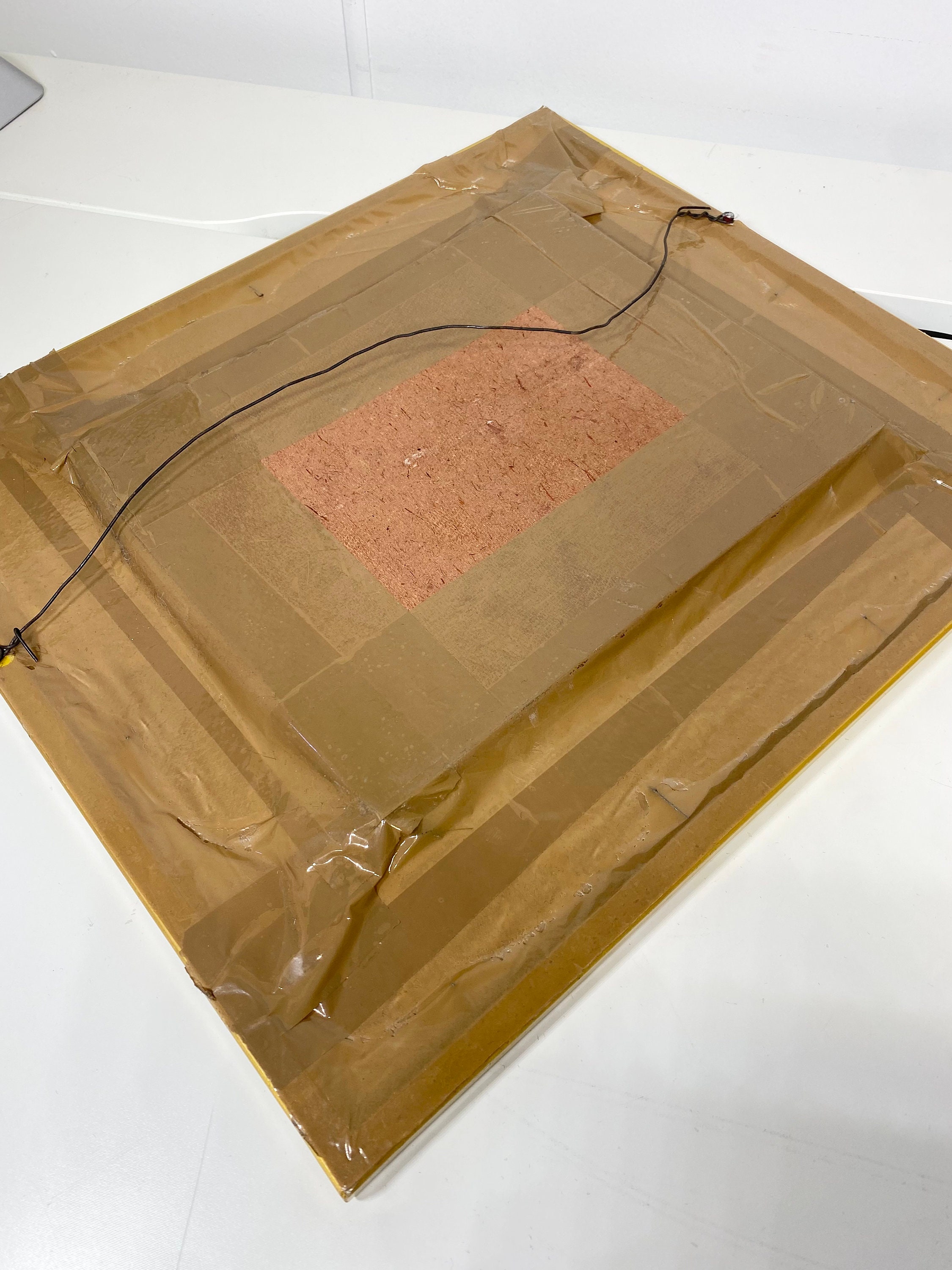 Vintage Framed Original Egyptian Papyrus Painting Vintage Egyptian