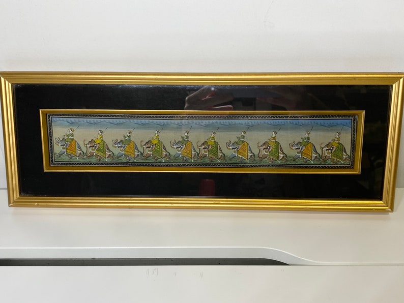 Framed Indian Painted Art Piece Wall Hanging Etsy