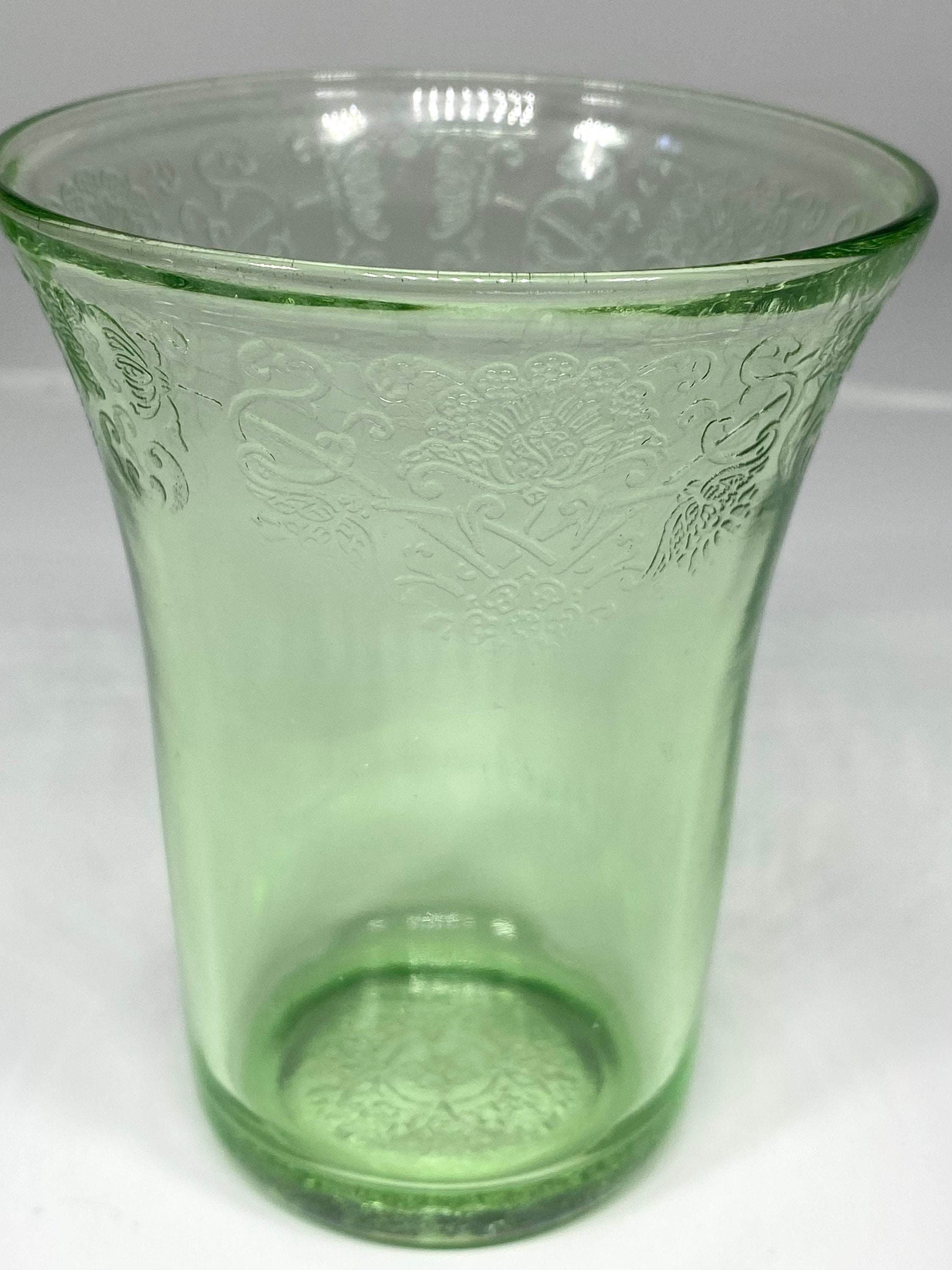 Vintage Set of 5 Emerald Green Drinking Glasses and 1 Ice Etsy