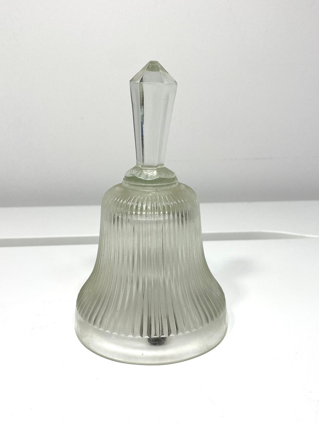 Vintage Glass Bell Dinner Bell Art Deco Crystal Glass Handle Collectible Etsy