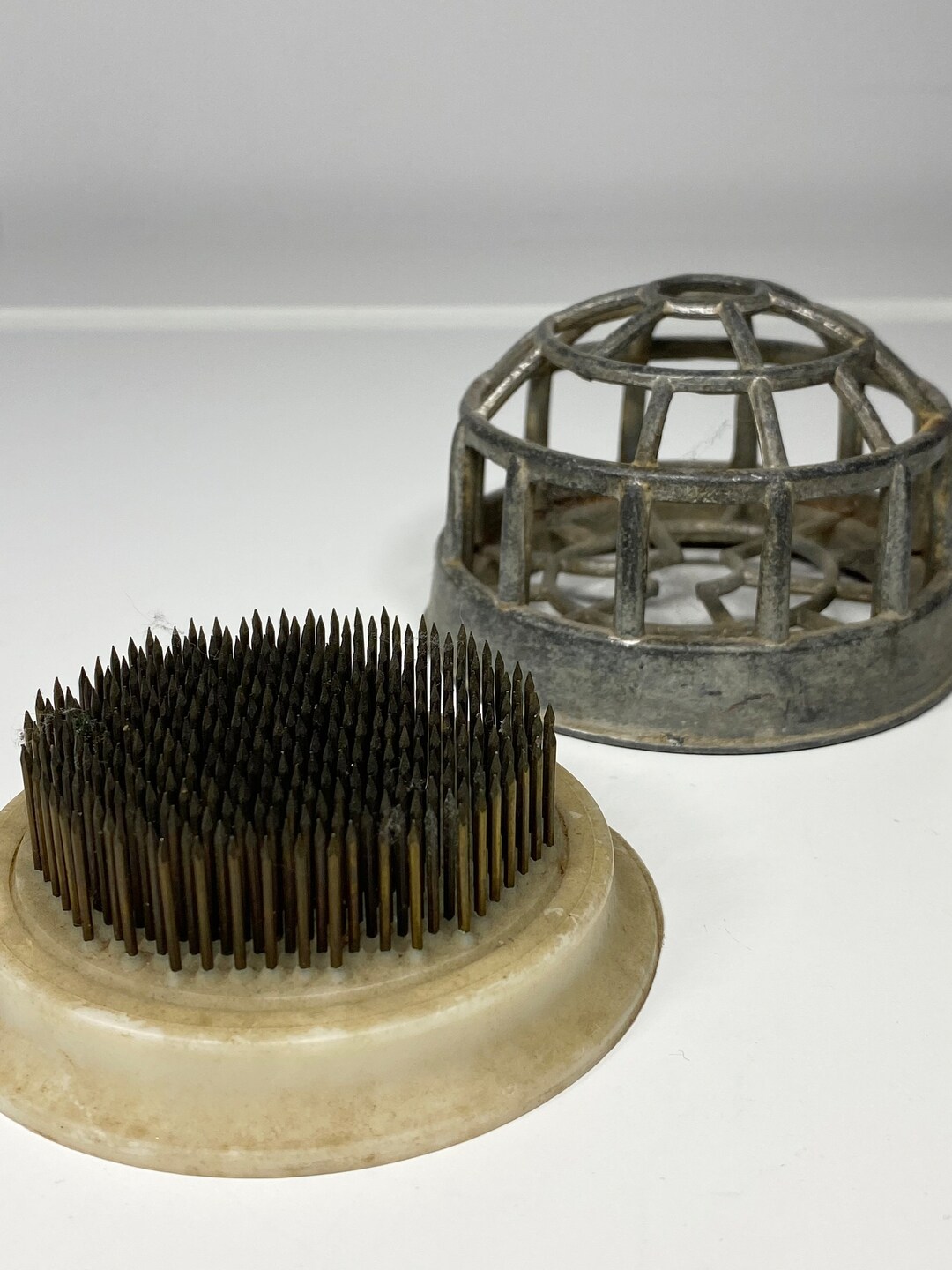 Vintage Metal Flower Frogs Floral Arrangement Tools Victorianstyle Midcentury Vintage