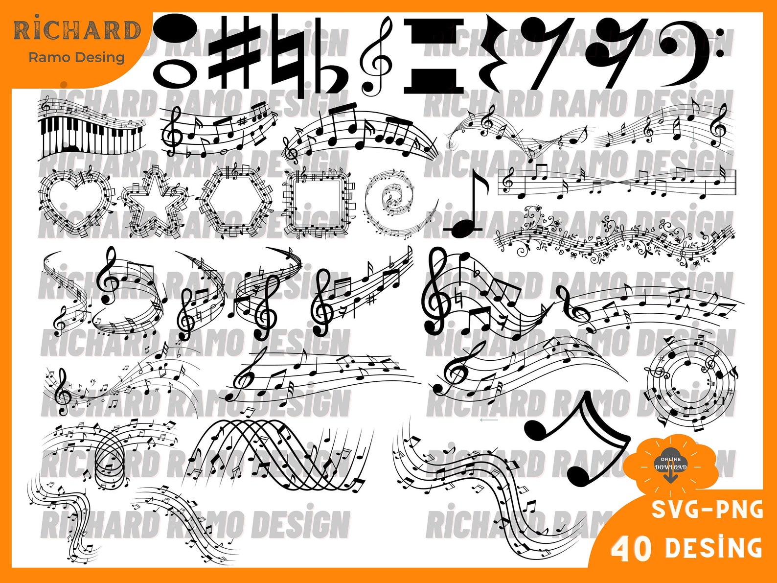 Music Notes SVG / Guitar Note Svg / Cut Files / Cricut / Clipart ...