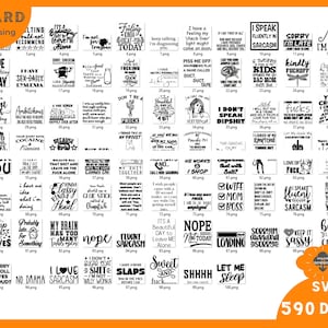 sarkastisches Bundle svg, png 100 Sarcastic Svg, Funny Quotes Svg, Silhouette, Cricut, Cameo, Digital, Sarkasmus Svg, Shirt Bundle