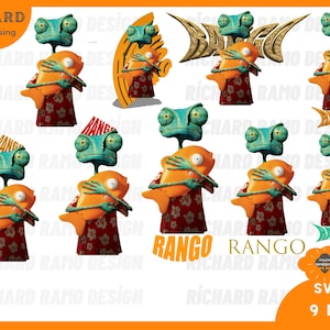 9 Rango Pvg, Png, Digital Files, Bank of Dirt, T-Shirt, Tee, Top, Gift, Present, Funny, Animated, Film, Movie, Kid's, Cult