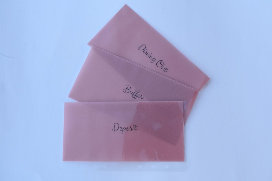 Pink Vellum Cash Envelopes Custom Cash Envelopes Etsy