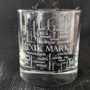Stock Market Whiskey Glasses | Bull and Bear | Stock Market Trends | Investor Gifts | Finances