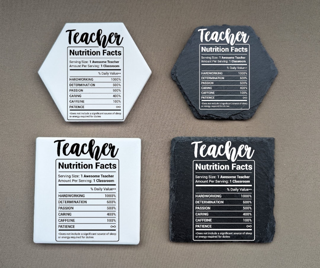 Teacher Coasters Custom Slate Coaster Teacher Gifts Gag Gift Etsy