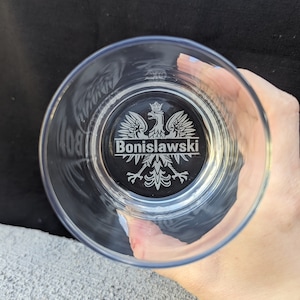 Engraved Polish Eagle Whiskey Glass: Polska Gift