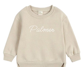 Personalized Cozy Crewneck Sweatshirt, gender neutral, name, personalized, baby, toddler, personalized gift, made to order