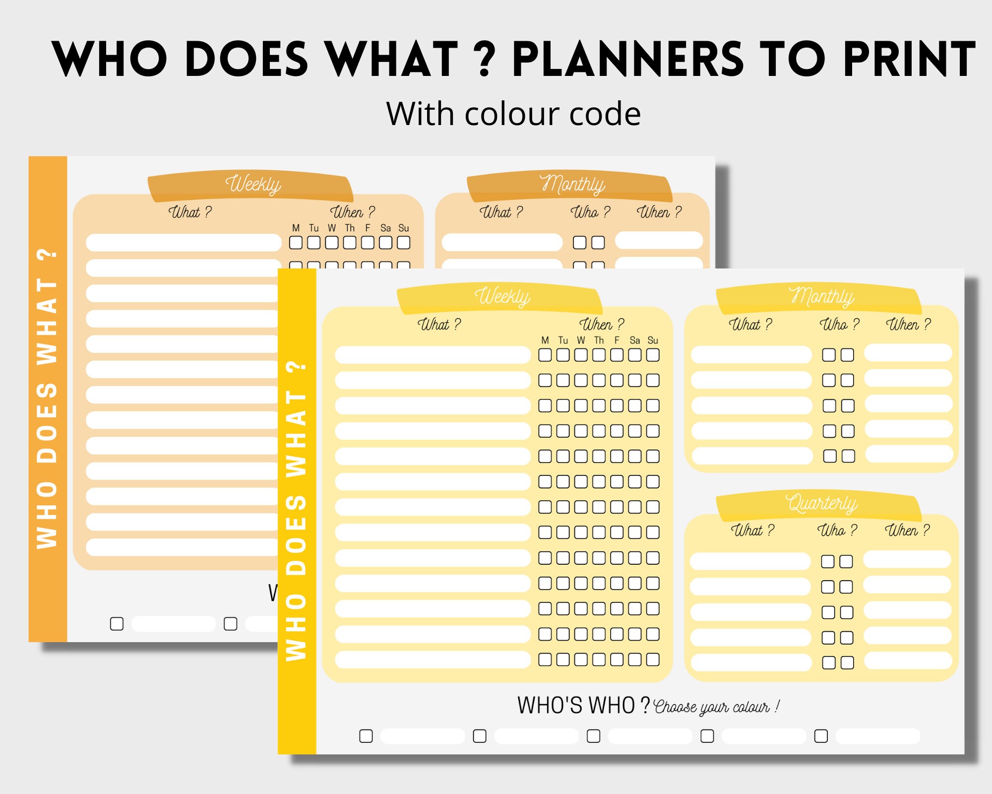 Houwework Planner, PDF to Download and Print, Organize and Divide Tasks ...