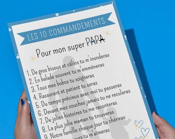 10 Super Dad commandments, to download and print, to offer to the future dad!
