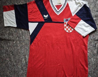 Vintage Erima soccer tee #13 with Croatian coat of arms