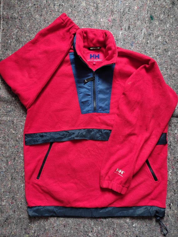 Vintage Helly Hansen Fleecejacke mit Kapuze