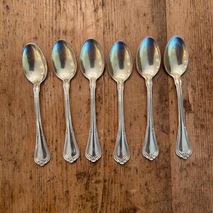Set of 6 Villa Norfolk by Gorham Sterling Silver Demitasse Spoon