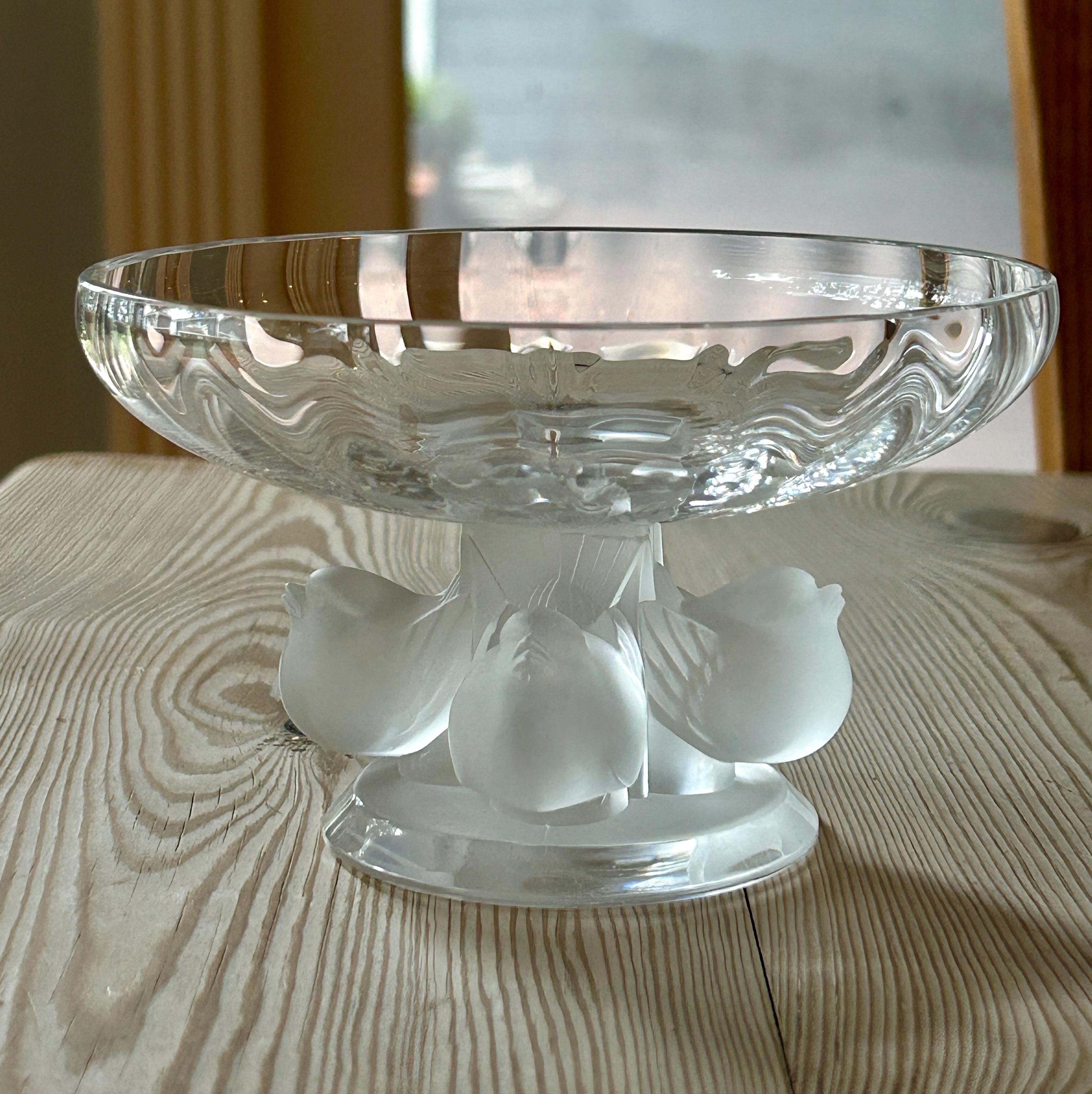 LALIQUE　ノジャン　コンポート Lalique NOGENT Compote Bowl/sculpture - Etsy