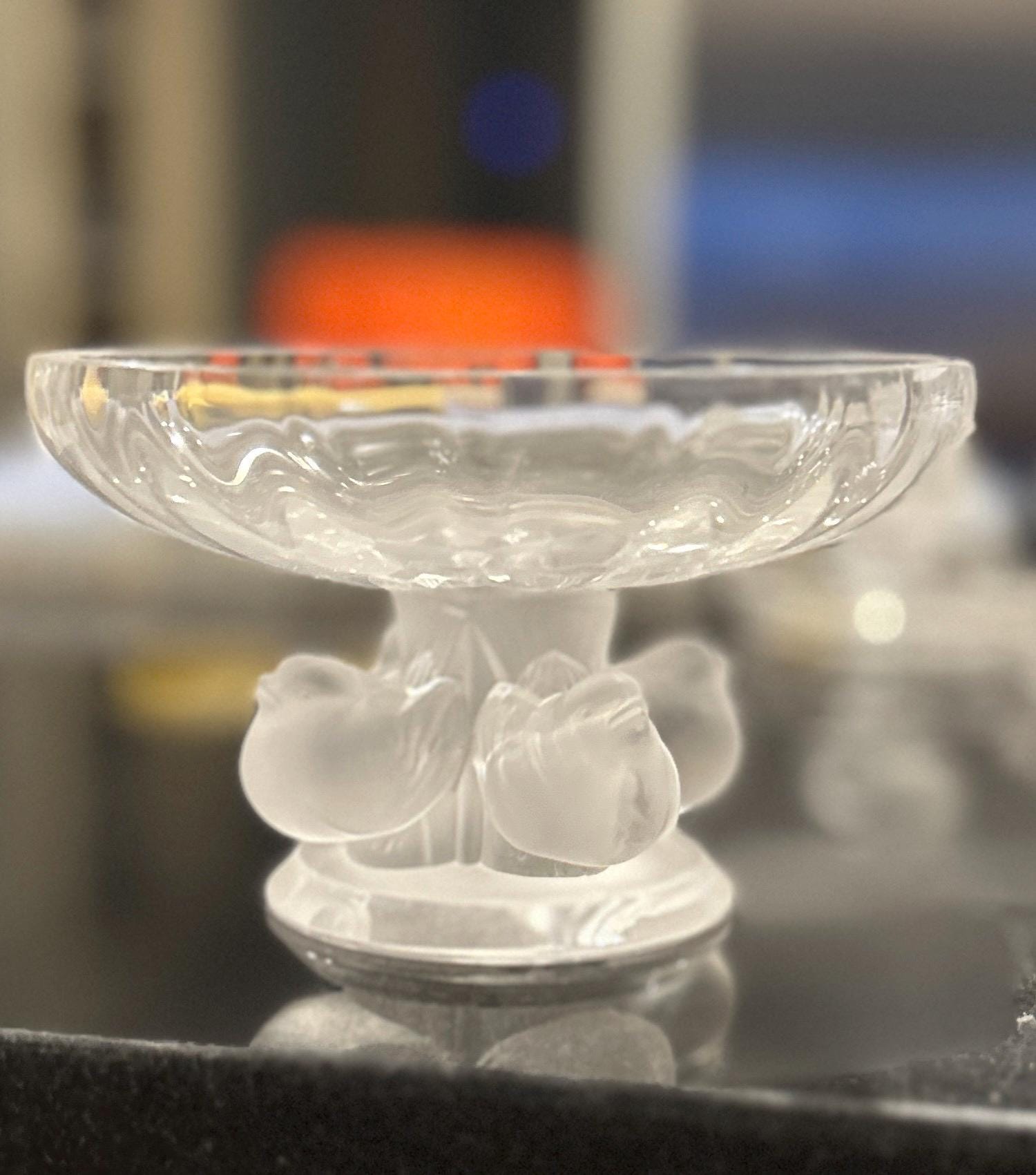 LALIQUE　ノジャン　コンポート Lalique NOGENT Compote Bowl/sculpture - Etsy