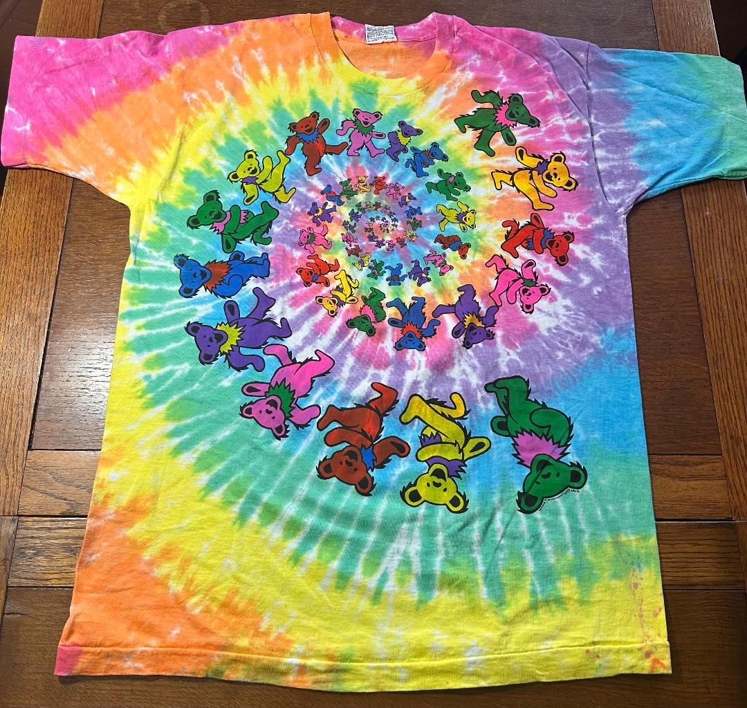 Vintage Grateful Dead Dancing Bear Tie Dye Graphic T-shirt