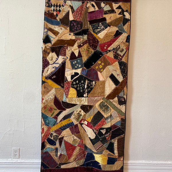 Vintage Crazy Quilt Etsy