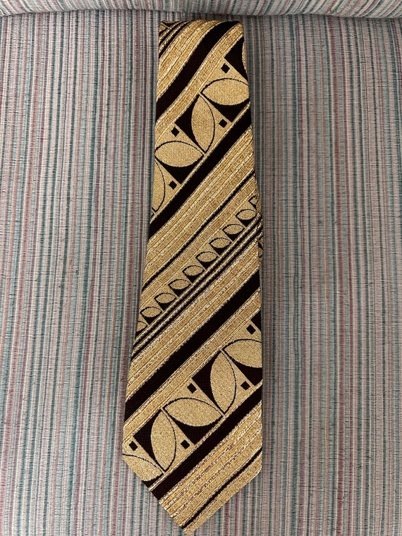Brown and Gold Tie - image 2
