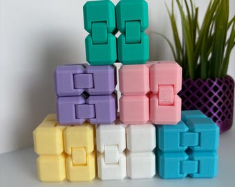 Cubo infinito impreso en 3D, juguete antiestrés sensorial