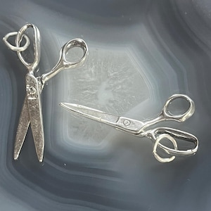 Sterling Scissors Charm, Sterling Moveable Scissors charm,Seamstress Charm,Sewing charms,Quilting charm,Barber Scissors,Hair stylist charm