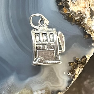 Sterling Slot Machine Charm, Silver Slot Machine, Vintage Slot Machine charm, Las Vegas gambling charm, Gambling Jewelry,925 Silver charms