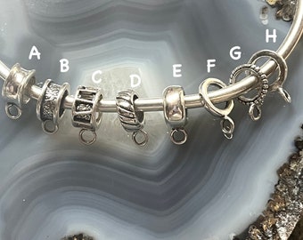 Sterling Adapter Bead, Sterling large hole spacer bead, Fits  European Spacer bead,Sterling converter beads, European converter bead