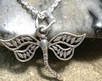 Sterling Silver Dragonfly charm, Silver Dragonfly Charm, Sterling Dragonfly jewelry, Sterling garden charms, Gardening Jewelry, insect charm