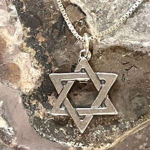 Sterling Star of David Pendant, Silver Star of David Charm,Sterling Israel jewelry,Judaism Pendant, Sterling Religious jewelry