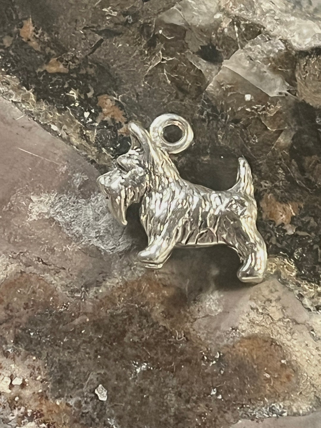 Sterling Scottie Dog Charm, Scottish Terrier Charm, Silver Dog Charms, Sterling Dog Jewelry