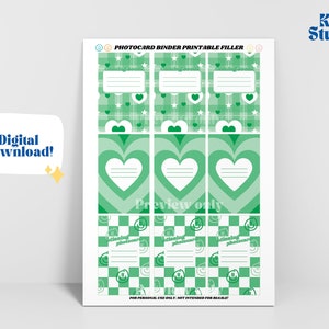 ¡DESCARGA DIGITAL KPOP! Relleno de carpetas para tarjetas fotográficas Kpop