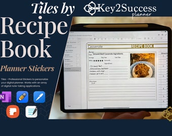 Digital Recipe Book Sticker for Digital Planners