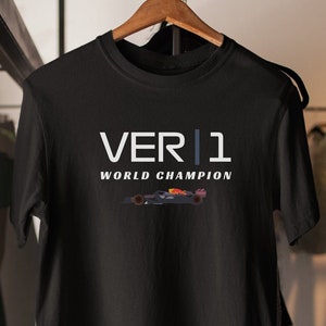 Camiseta de campeón del mundo, camiseta de Gran Premio, camiseta de entusiasta de las carreras, camiseta de deportes de motor, regalo para fanáticos de la F1, camiseta gráfica unisex, camiseta de carreras Redbull