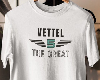 Sebastian Vettel T-Shirt, Race Car Gift, Grand Prix T-Shirt, Racing Enthusiast, Motorsport T-Shirt, Gift For F1 Fan, Graphic T-Shirt For Him