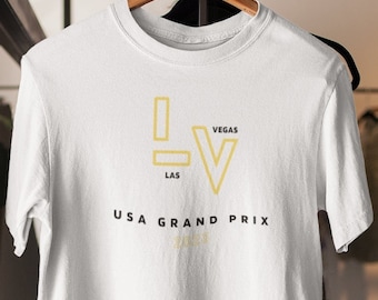 Vegas T-shirt, raceautocadeau, T-shirt racenliefhebber, motorsport T-shirt, cadeau voor F1-fan, grafisch uniseks T-shirt, T-shirt autoliefhebber, Grand Prix
