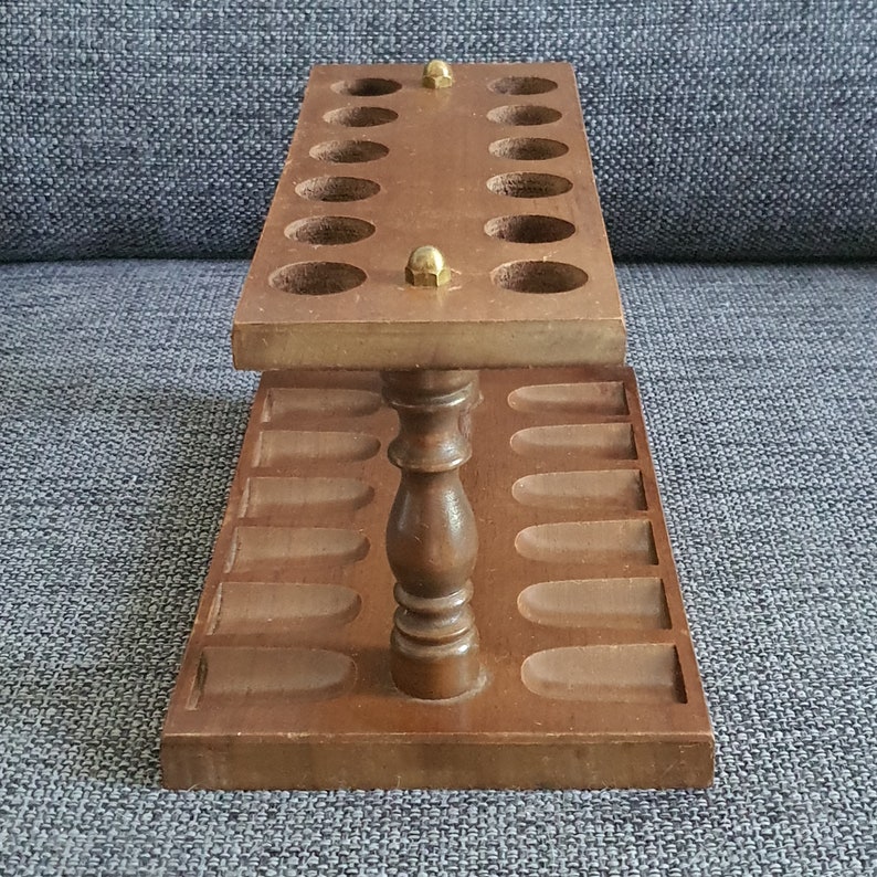Rare and Unique Wooden Pipe Stand for 12 Pipes Etsy