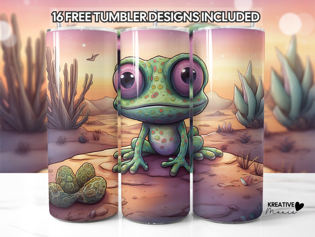 Cute Frog 20oz Tumbler Wrap PNG, Skinny Straight & Tapered, Sublimation ...