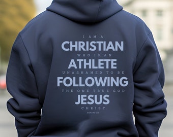 Christian athlete, sports, Christian shirt, hoodie, Jesus, Romans, evangelize, Gospel, share Christ, Jesus saves, long sleeve, men, women
