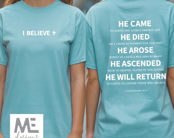 Gospel premium tshirt, Christian shirt gift, Jesus God shirt, God Came Earth, Jesus Died Sins, Christian Christmas gift,Christ sentered gift