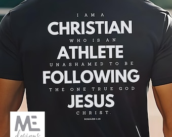 Christian athlete tshirt, performance tee sports Christian, Jesus athlete Gospel gift, share Christ tshirt, Jesus saves sports men women