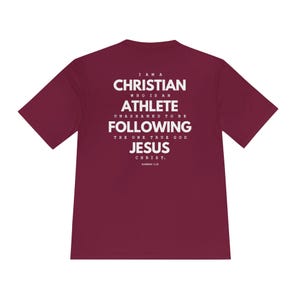Christian athlete tshirt, performance tee sports Christian, Jesus athlete Gospel gift, share Christ tshirt, Jesus saves sports men women image 14