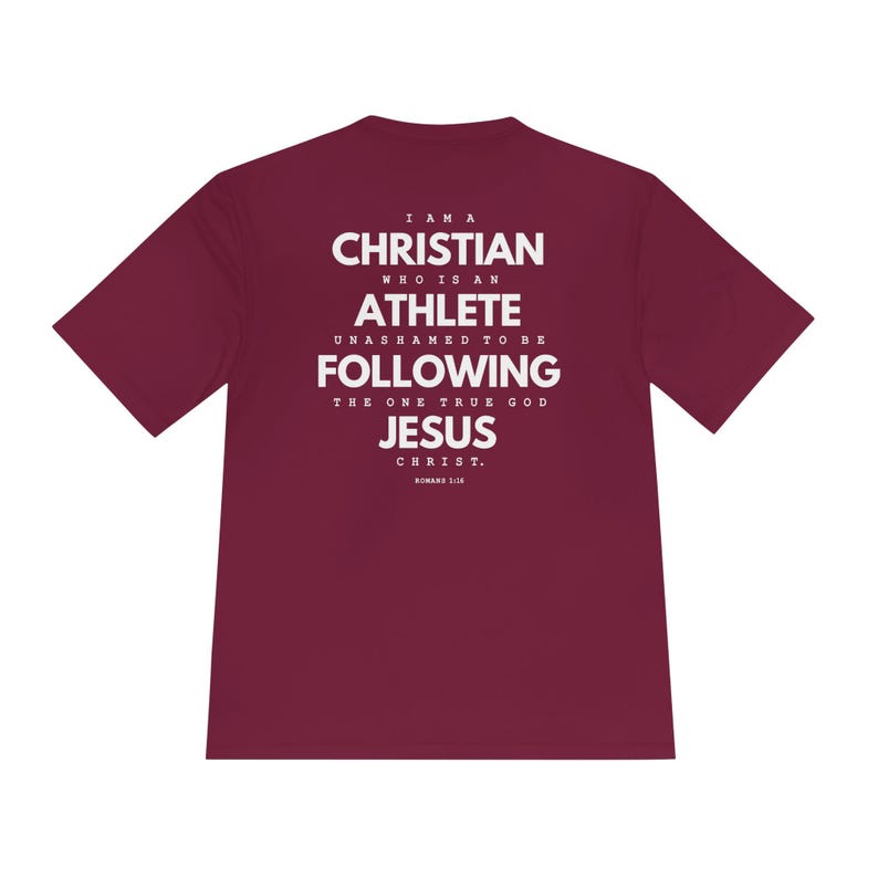 Christian athlete tshirt, performance tee sports Christian, Jesus athlete Gospel gift, share Christ tshirt, Jesus saves sports men women image 14