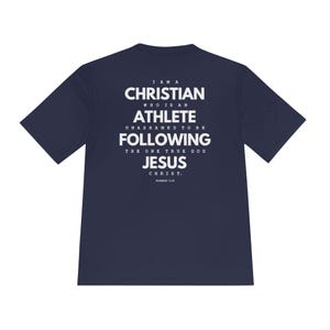 Christian athlete tshirt, performance tee sports Christian, Jesus athlete Gospel gift, share Christ tshirt, Jesus saves sports men women image 13