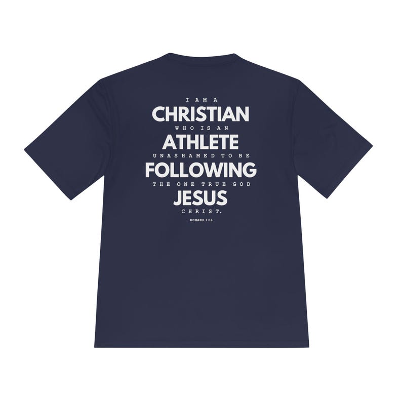 Christian athlete tshirt, performance tee sports Christian, Jesus athlete Gospel gift, share Christ tshirt, Jesus saves sports men women image 13
