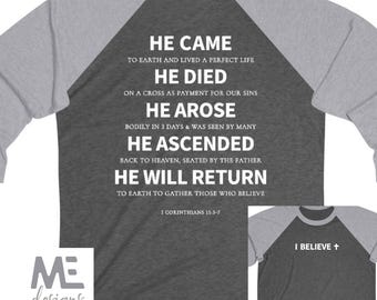Gospel Raglan 3/4 shirt Jesus, Gospel tshirt raglan, Christian shirt gift, Share Jesus shirt, Jesus Saves shirt,Jesus Unisex Tri-Blend tee
