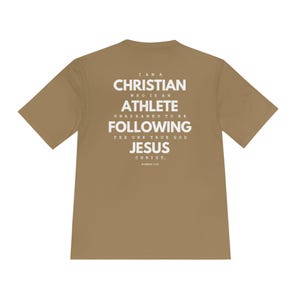 Christian athlete tshirt, performance tee sports Christian, Jesus athlete Gospel gift, share Christ tshirt, Jesus saves sports men women image 3