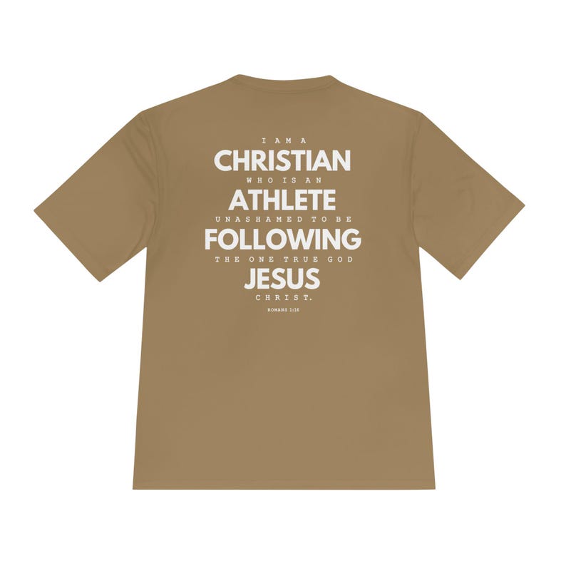 Christian athlete tshirt, performance tee sports Christian, Jesus athlete Gospel gift, share Christ tshirt, Jesus saves sports men women image 3