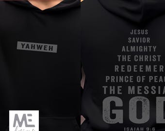 Yahweh names YOUTH hoodie, Christian shirt gift, Jesus is God, Christian kids hoodie gift, Christian youth sweatshirt, Jesus name hoodie
