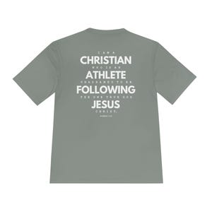 Christian athlete tshirt, performance tee sports Christian, Jesus athlete Gospel gift, share Christ tshirt, Jesus saves sports men women image 4