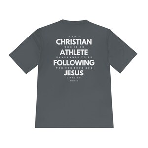 Christian athlete tshirt, performance tee sports Christian, Jesus athlete Gospel gift, share Christ tshirt, Jesus saves sports men women image 7